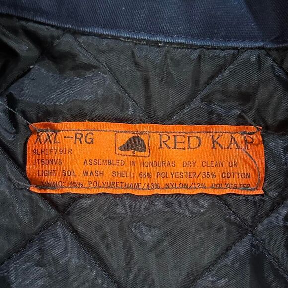 Vintage 80’s Red Kap Work Wear Navy Blue Mechanics Jacket - Picture 4 of 4